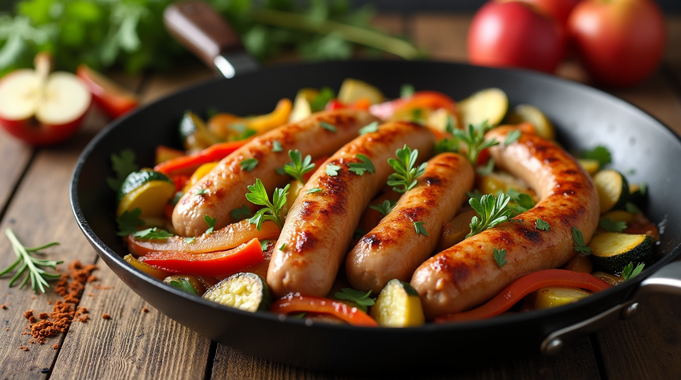 Delicious Chicken Apple Sausage with Vegetables