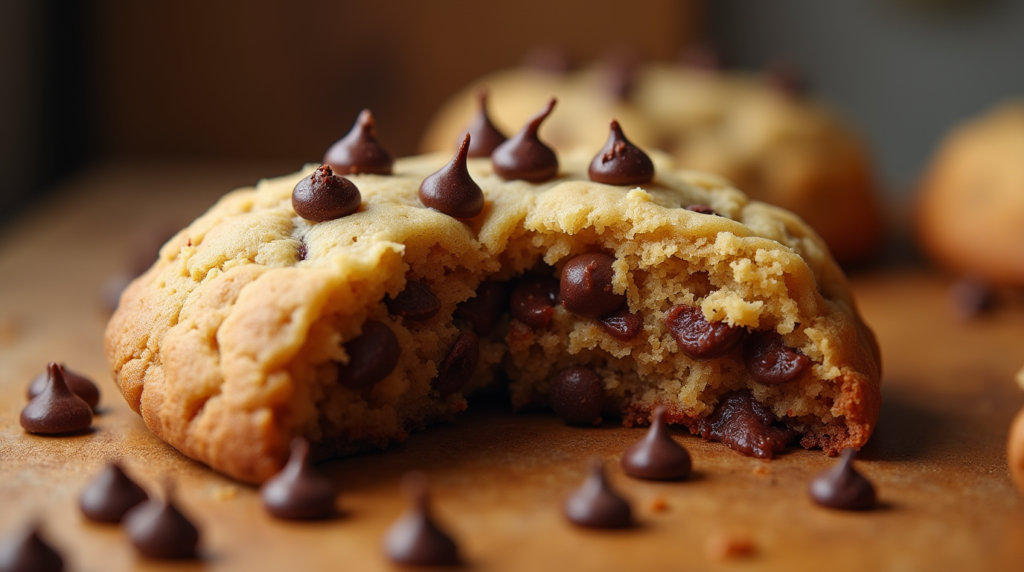 Freshly baked Crumbl cookies with frosting and chocolate chips